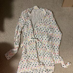 NWOT Kyte Baby Women's Lounge Robe in Spring 2022 Rainbow Dot (XS/S)